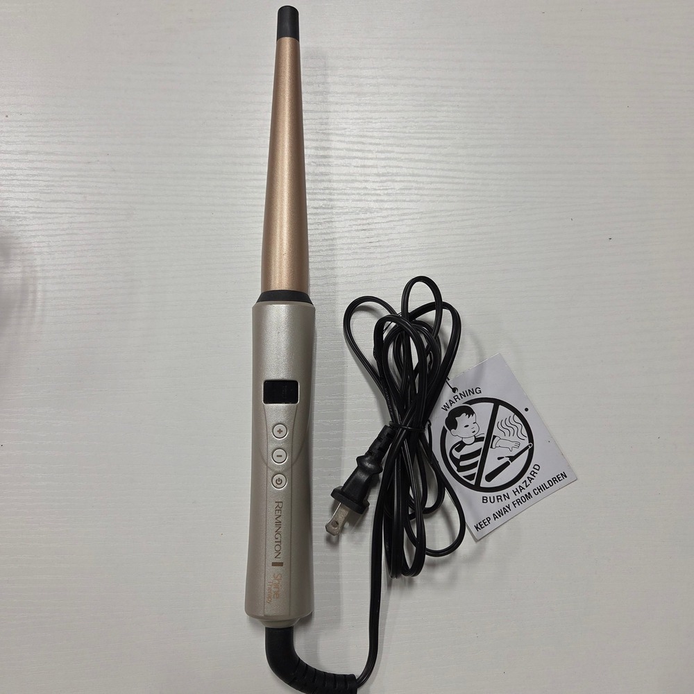 Remington Shine Therapy Tapered Curling Wand CI95W1 Argan Oil Keratin 1/2-1 Inch